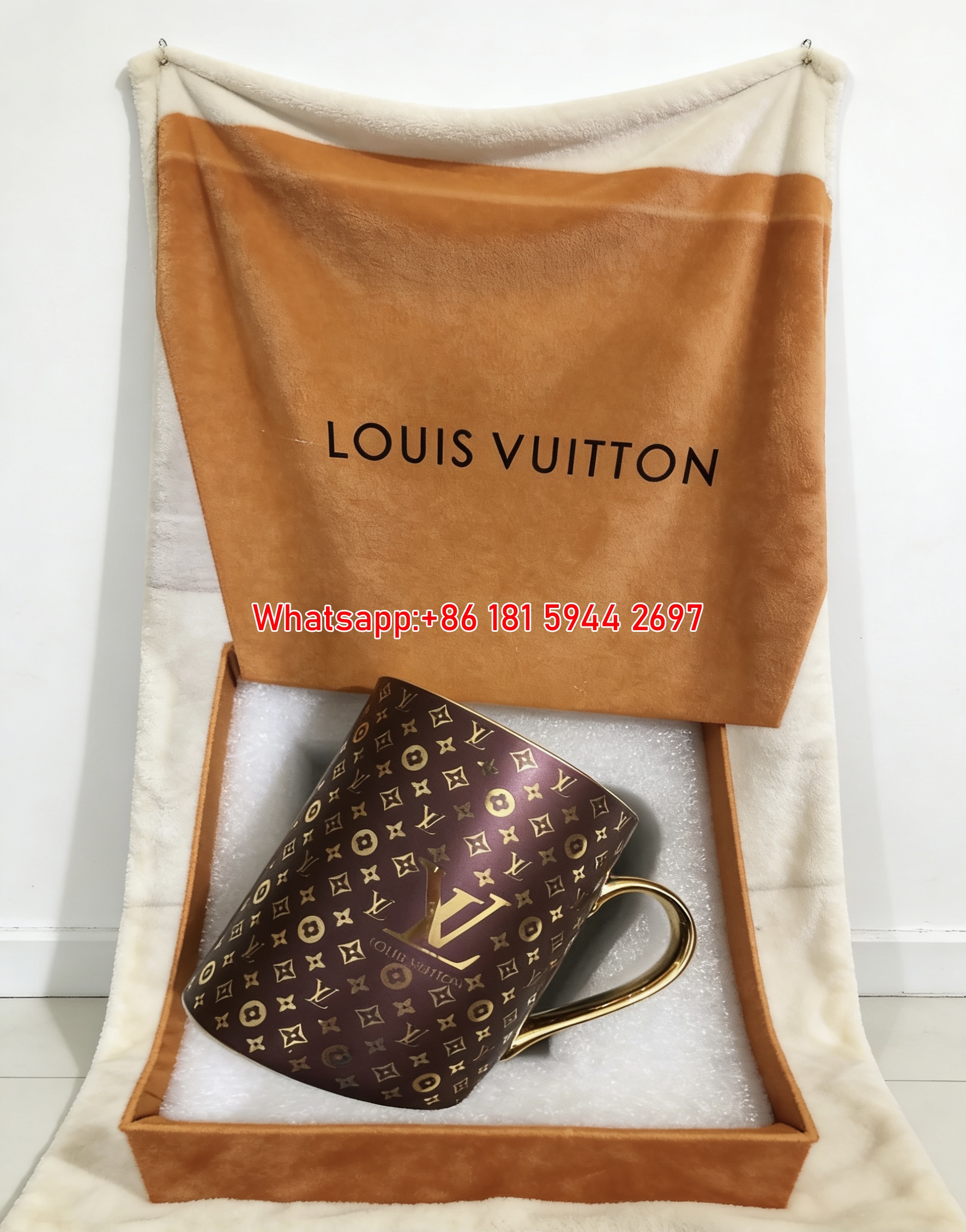 LV Monogram Mug Blanket Luxury Cup Throw 162